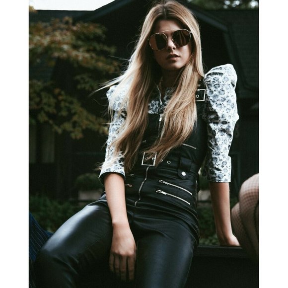 WeWoreWhat Moto Vegan Leather Jumpsuit Sizes XS NWT - Picture 8 of 15